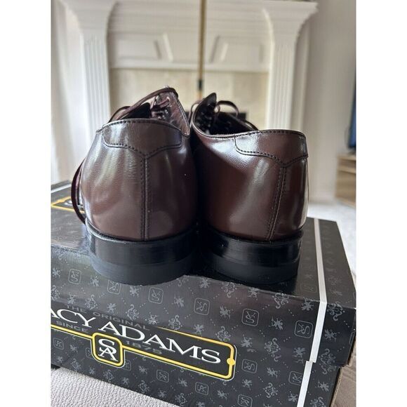 Stacy Adams Madison Brown Leather Cap Toe Oxfords Size 9 1/2 EE - Picture 5 of 10